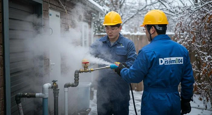 선부동 언 수도 녹임 해빙 업체 꽁꽁 언 배수관 시원하게