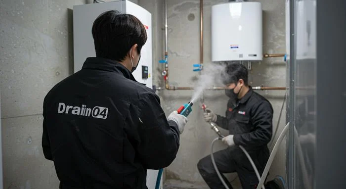 선부동 언 수도 녹임 해빙 업체 꽁꽁 언 배수관 시원하게