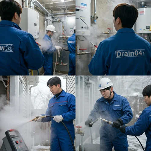 풍도동 수도관 동파 하수구 녹여서 시원한 통수 약속