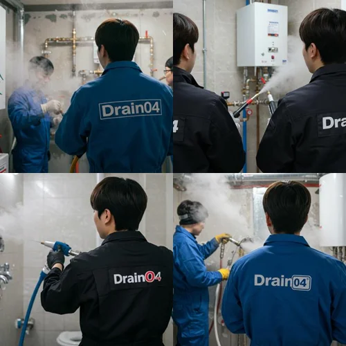 풍도동 수도 동파 녹임 해빙 빠르게 녹여서 복구 완료