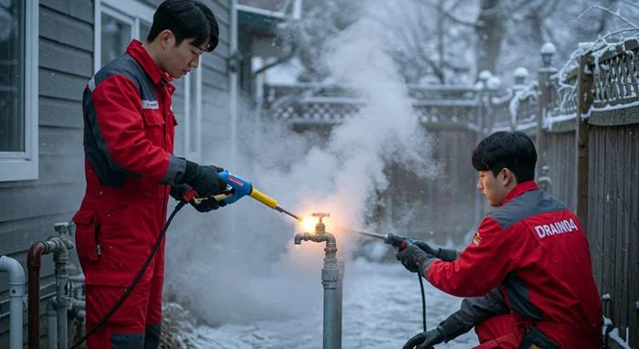안산 언수도 녹임 하수구 꽁꽁 언 수도 하수구 해결