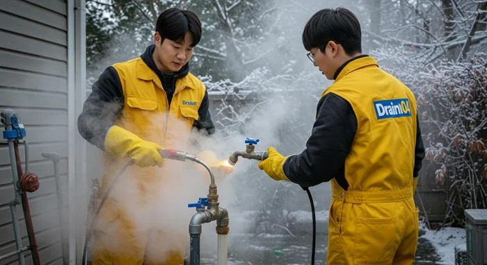 안산 언수도 녹임 하수구 꽁꽁 언 수도 하수구 해결