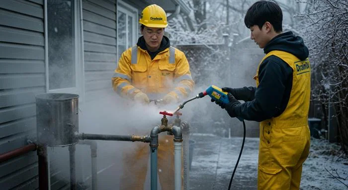 안산 언수도 녹임 하수구 꽁꽁 언 수도 하수구 해결