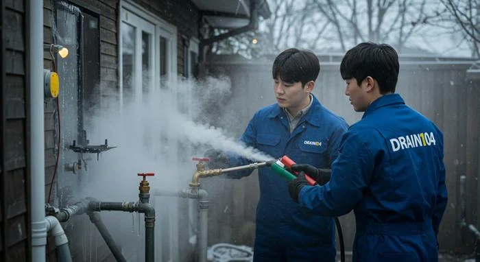 팔곡이동 언 수도 녹임 해빙 업체 하수구 얼었을 때 복구 완료