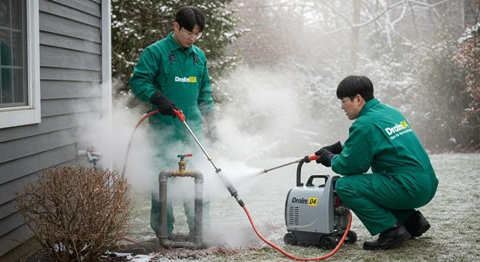 팔곡이동 언 수도 녹임 해빙 업체 하수구 얼었을 때 복구 완료
