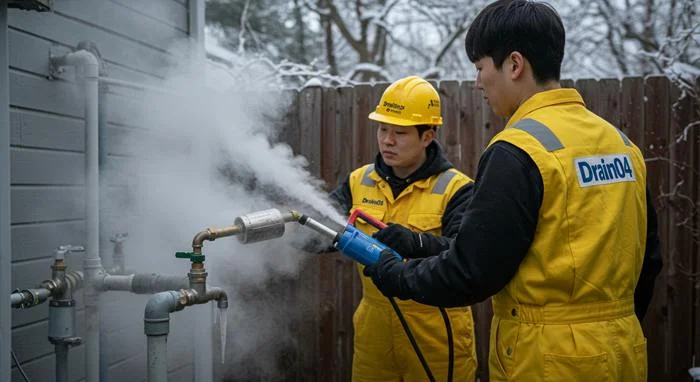 팔곡이동 언 수도 녹임 해빙 업체 하수구 얼었을 때 복구 완료