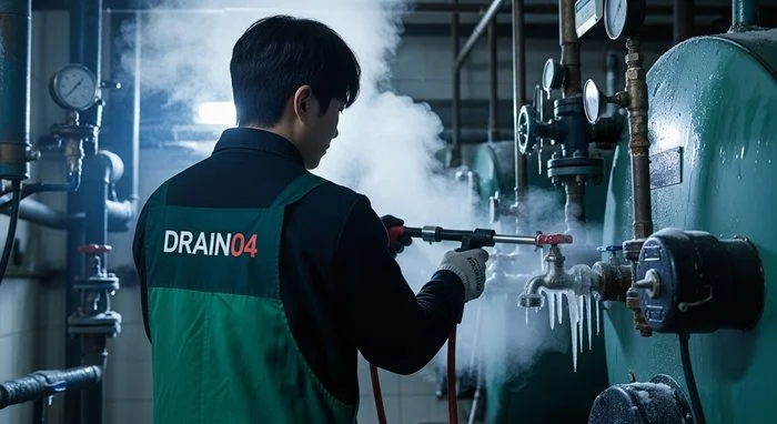 사사동 수도관 동파 하수구 동파로 인한 역류 문제 해결