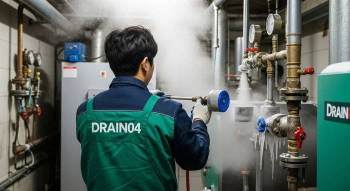 사사동 수도관 동파 하수구 동파로 인한 역류 문제 해결