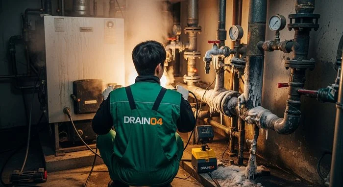 사사동 수도관 동파 하수구 동파로 인한 역류 문제 해결