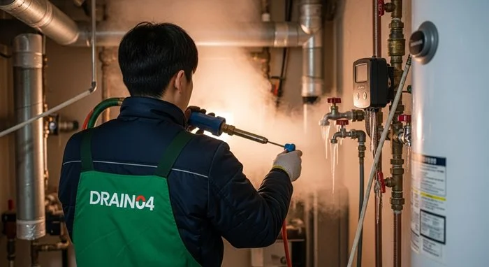 사동 수도관 동파 하수구 녹여서 시원한 물줄기