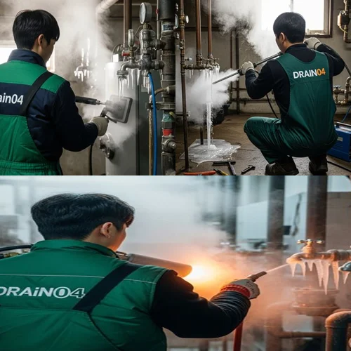 풍도동 언 수도 녹임 해빙 업체 하수구 해빙 신속하게 처리