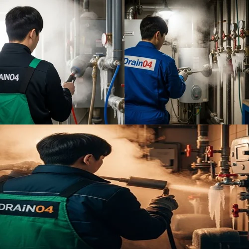 건건동 수도관 동파 하수구 녹여서 깔끔하게 복구