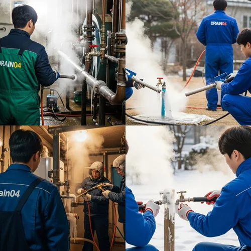 상록구 하수구 해빙 얼었을때 하수구 해빙 전문가가 왔어요