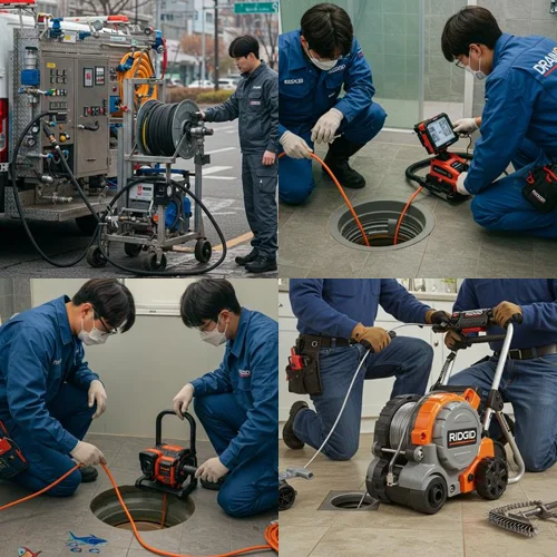 안산 4시 출동 부곡동 하수구막힘 뚫음