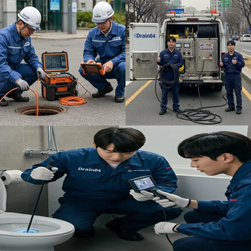 안산 4시 출동 부곡동 하수구막힘 뚫음