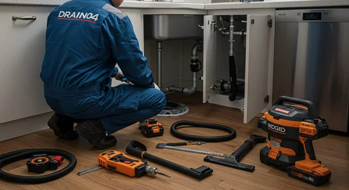 안산 싱크대막힘 뚫어 작업... 배관 속 기름때가 어마어마