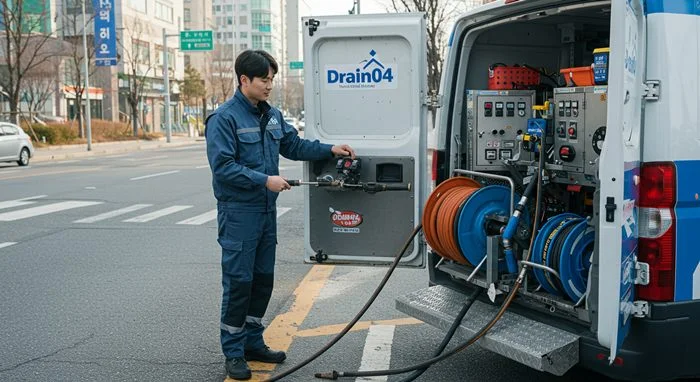 안산 싱크대막힘 뚫어 작업... 배관 속 기름때가 어마어마