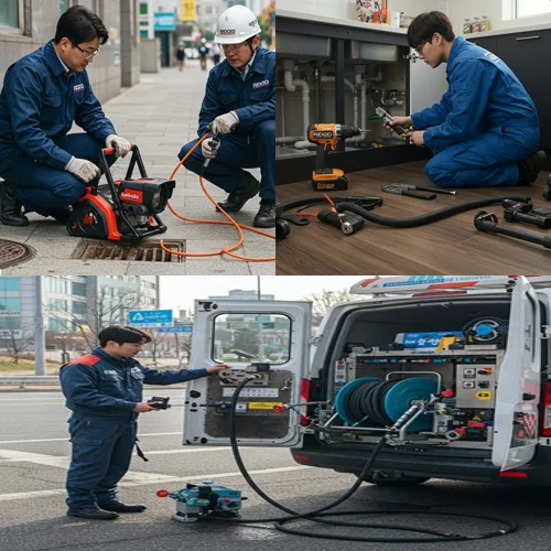 안산 팔곡일동 하수구막힘 뚫음 작업... 층이라 더 심했던 막힘