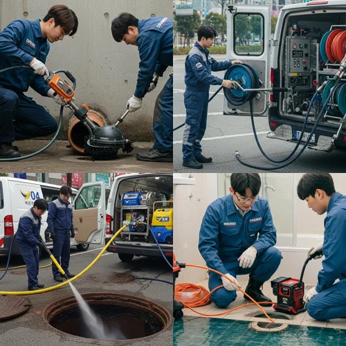 안산 신길동 하수구막힘 뚫음 빌라 층의 비애... 역류