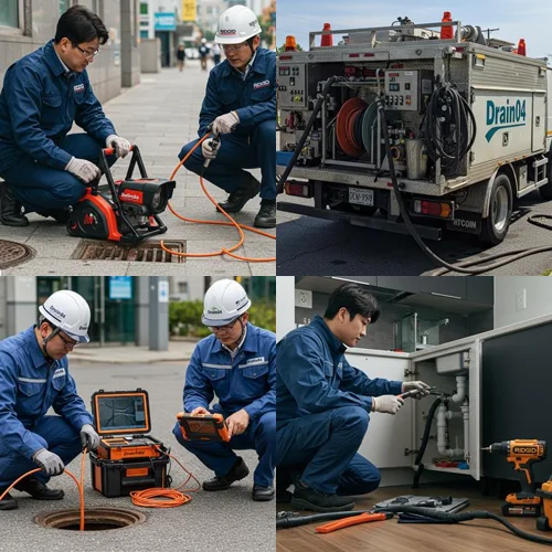 안산시 하수구막힘 뚫음 작업... 반월공단 공장 배관