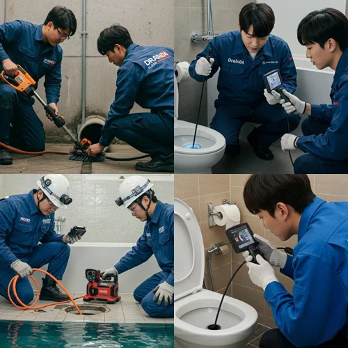 안산 성곡동 변기막힘 수리, 공단 기숙사 야간 작업!