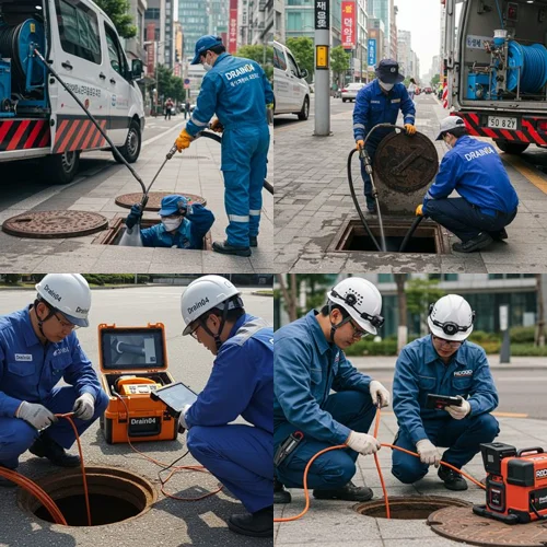 예술광장 근처 상가 막힘 해결, 성포동 하수구 뚫음 하수도 후기