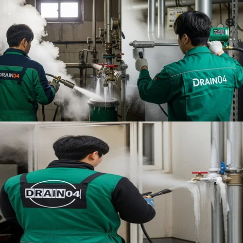 원시동 수도 동파 녹임 해빙 꽁꽁 언 하수도 시원하게