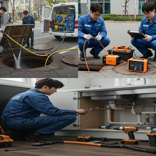 건건동 싱크대 막힘 배수구, 반월역 근처 빌라 1층 역류 말끔히 뚫었어요 (대만족)