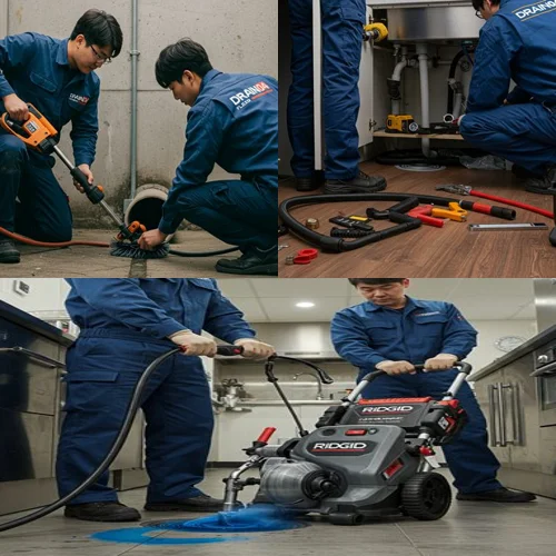 안산 하수구 고압세척 횡주관 아파트