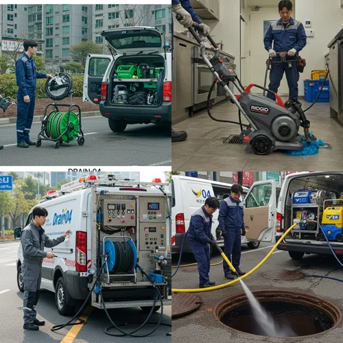 성곡동 하수도막힘 공장 오수관