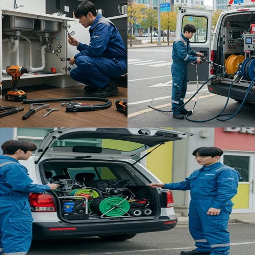 성곡동 싱크대 막힘 배수구 공단 식당