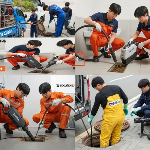 본오동 하수구 고압세척 우성아파트