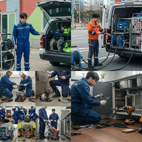 월피동 하수구 고압세척 현대아파트